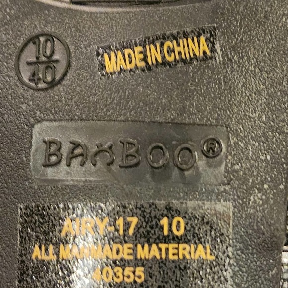 nwot BAMBOO Black Lizard embossed Strappy block heel Sandals SIZE 10M - Picture 9 of 10